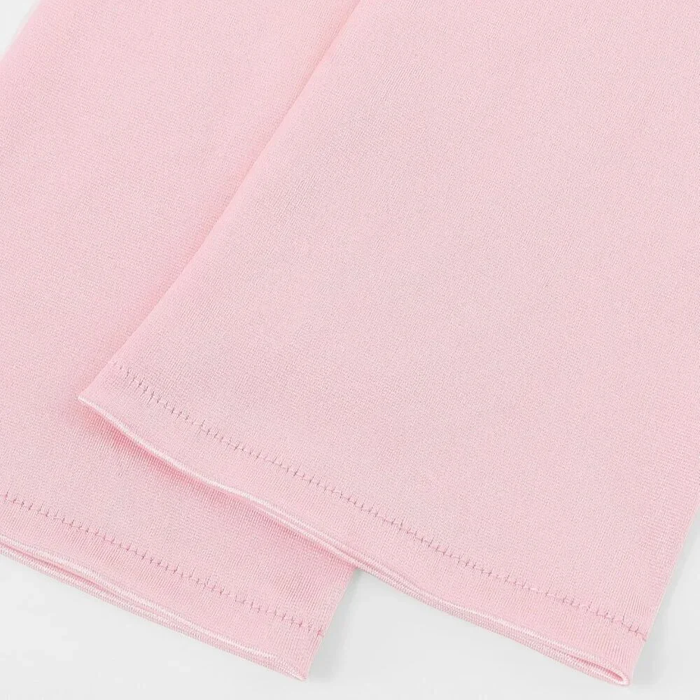 Women's Long Satin Gloves Baby Pink Stretchy Upper Arm Length Costume Design