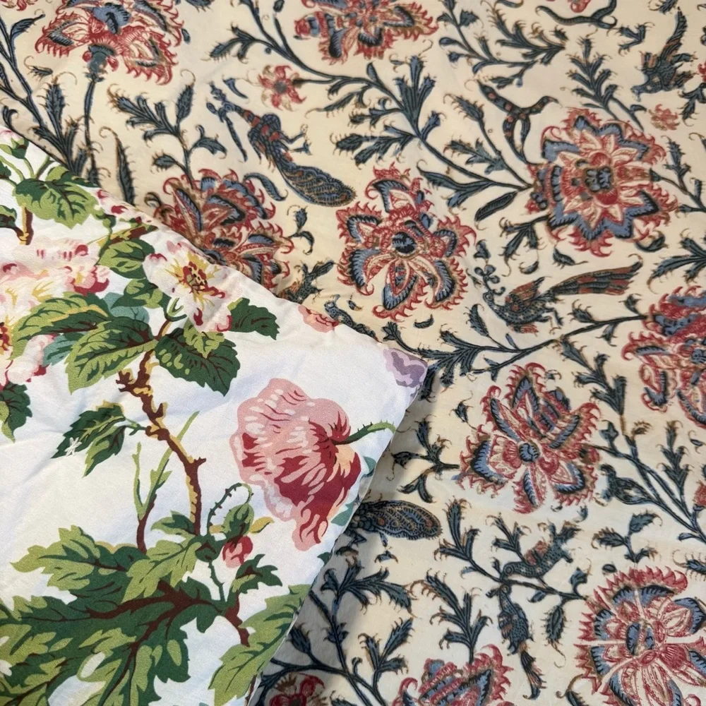 Pottery Barn reversible  Quilted Pillow‎ Cover Sham Eloise Garden  25x25