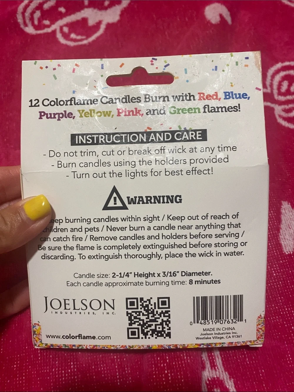 Colorflame candles 12