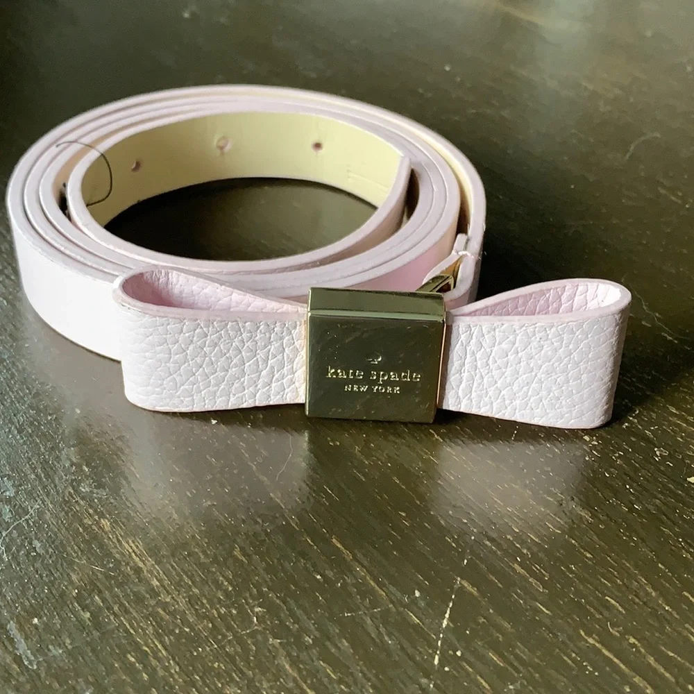 Kate spade wrap it up gold monogram‎ bow belt. NWOT t pink retail 108