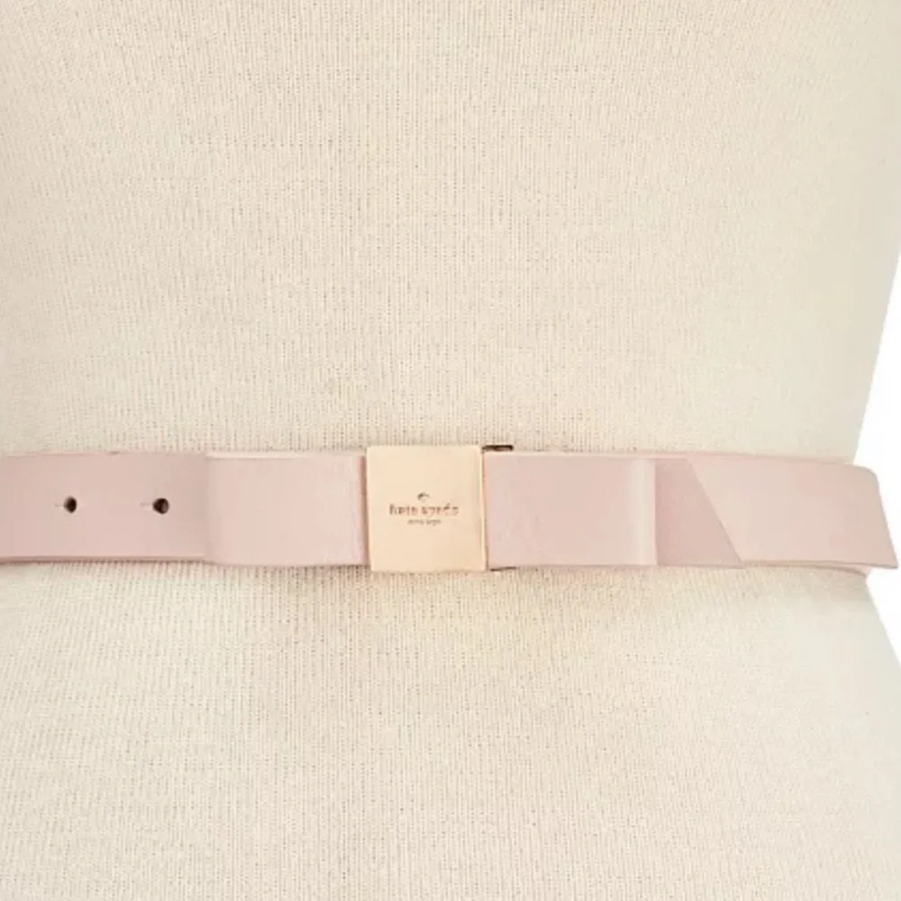 Kate spade wrap it up gold monogram‎ bow belt. NWOT t pink retail 108