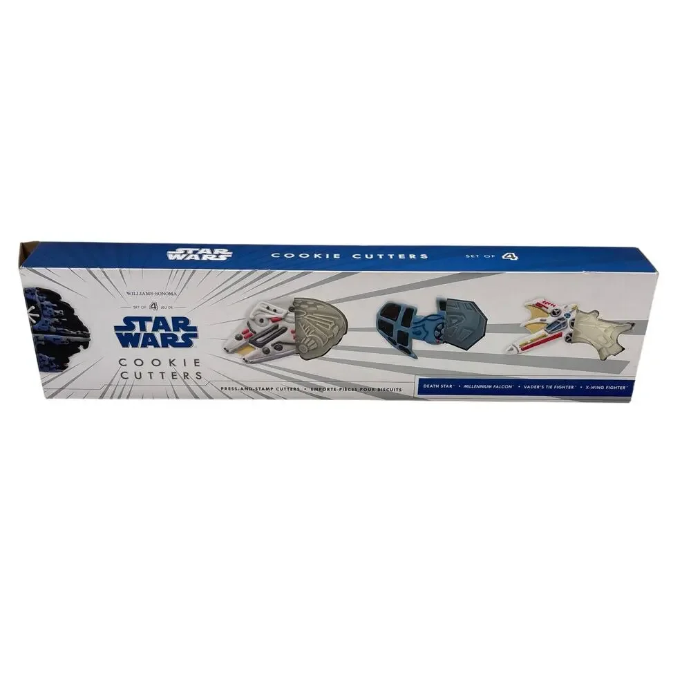 Star Wars Cookie Cutters Williams‎ Sonoma Set 4 Death Star Millennium Falcon Tie