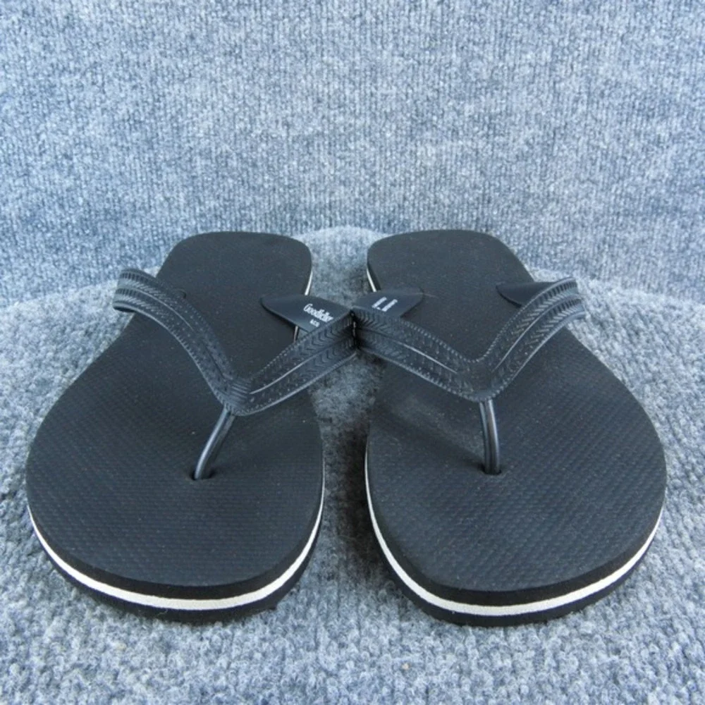 Goodfellow  Men Flip Flop Sandals Size 9-10 Medium Black‎ Synthetic Slip On