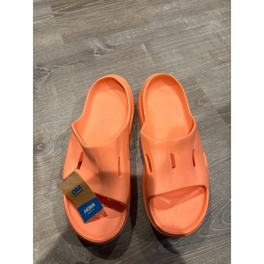 Hoka Ora Recovery Slide 3 Papaya Orange Comfort Sandals US‎ 11 Mens 13 Womens