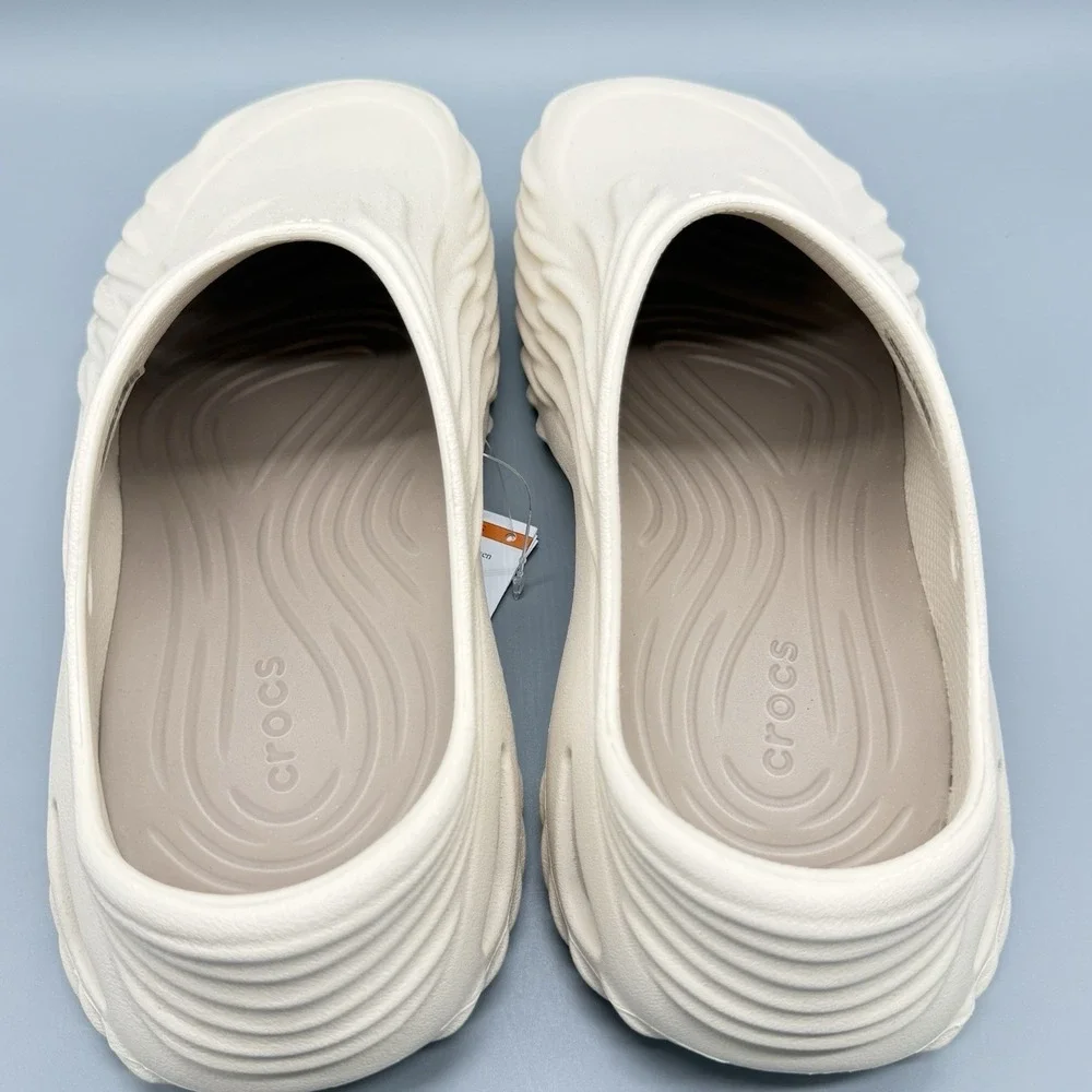 CROCS Echo Wave Mens 10 Womens 12 Clog Slides Sandals Almond Tint NEW