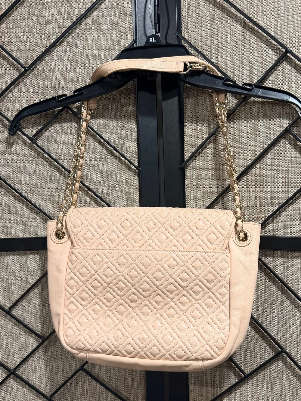 Tory Burch Fleming Soft Convertible Shoulder Bag Blush Pink Quilted Leather