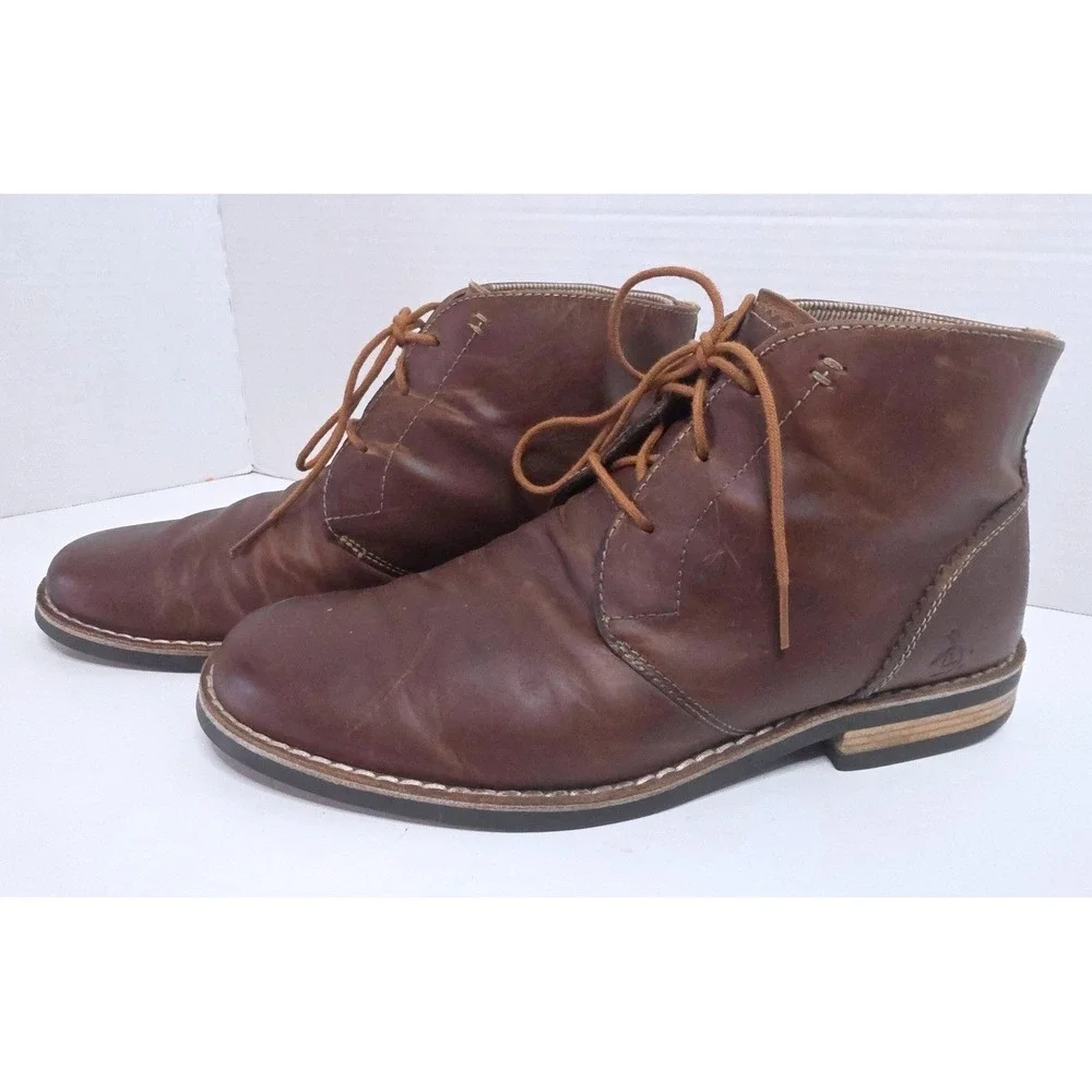 Original Penguin Merle Brown Leather Chukka Boots Lace‎ Up Ankle Boots SZ 13?
