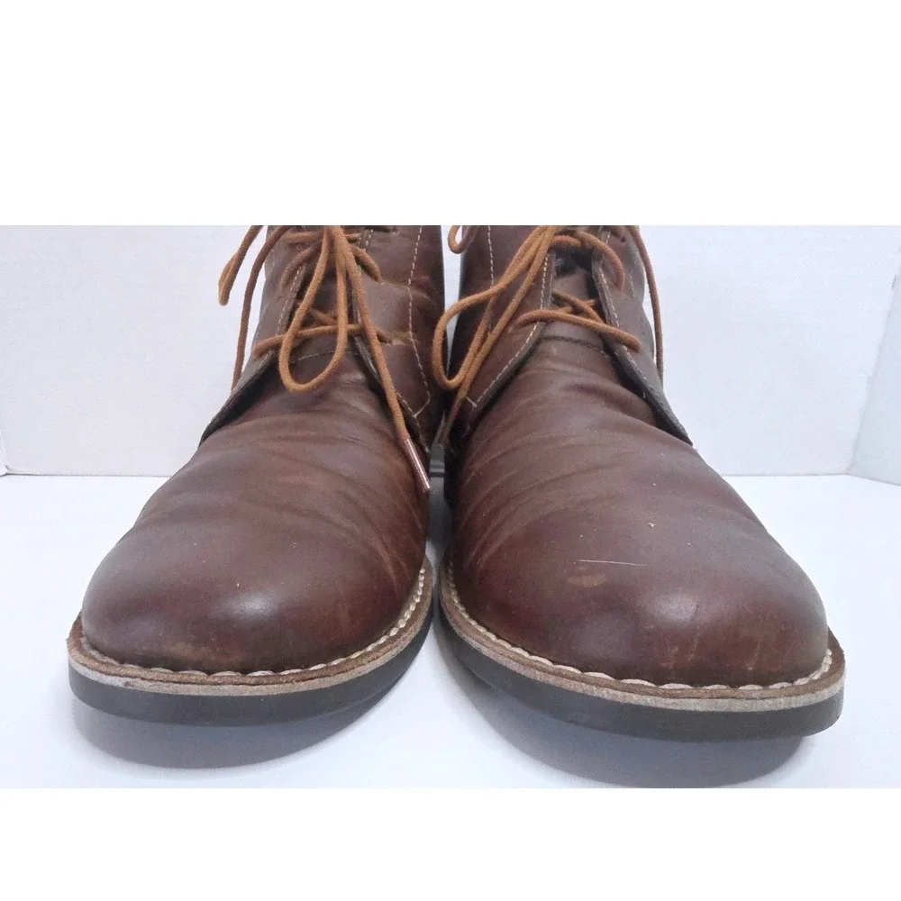 Original Penguin Merle Brown Leather Chukka Boots Lace‎ Up Ankle Boots SZ 13?