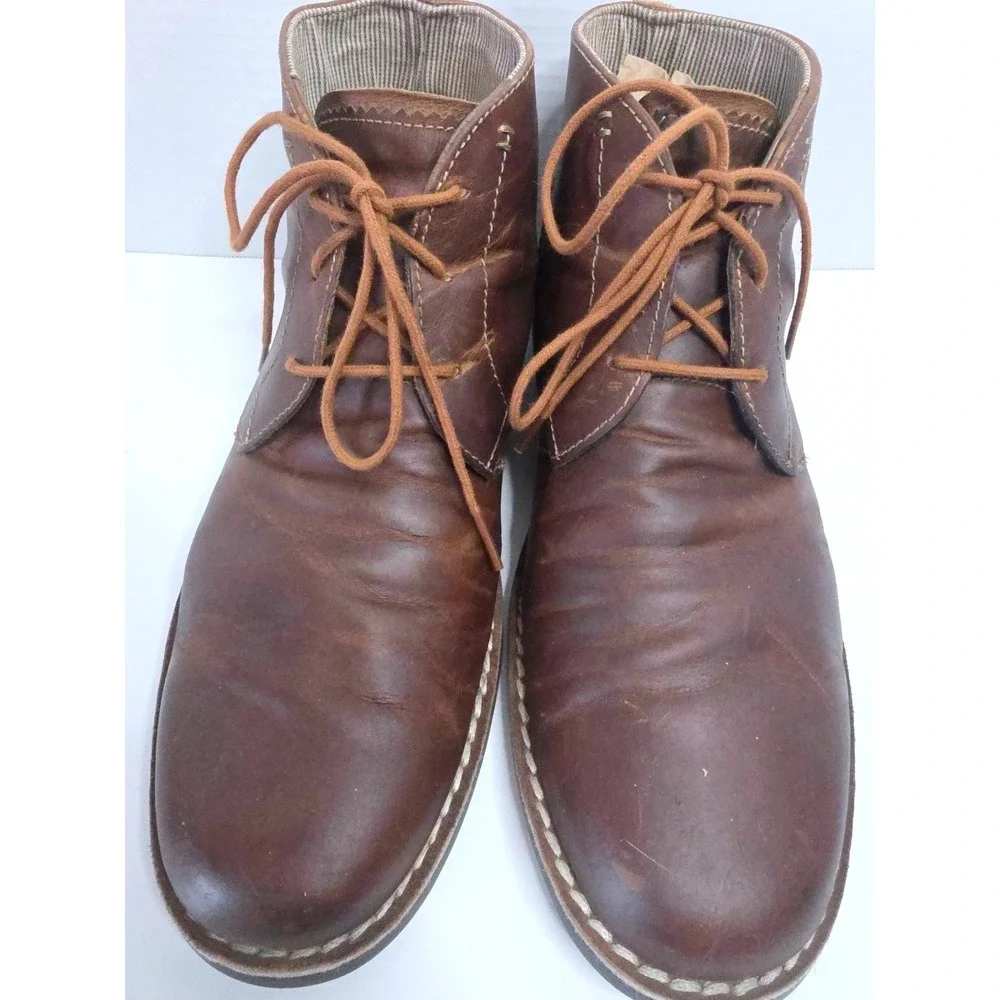 Original Penguin Merle Brown Leather Chukka Boots Lace‎ Up Ankle Boots SZ 13?