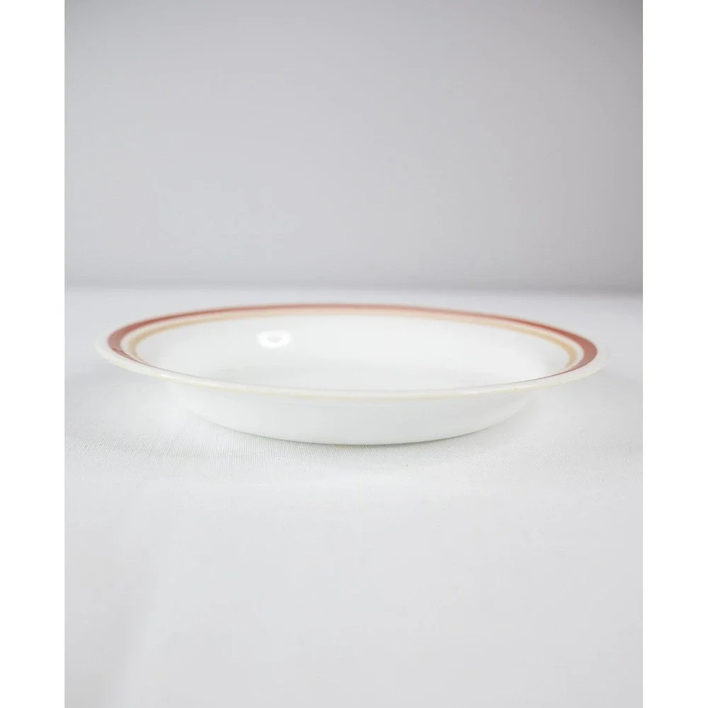 Vintage Corelle Dinnerware Set Cinnamon‎ Chestnut White Orange 16pc plates bowls