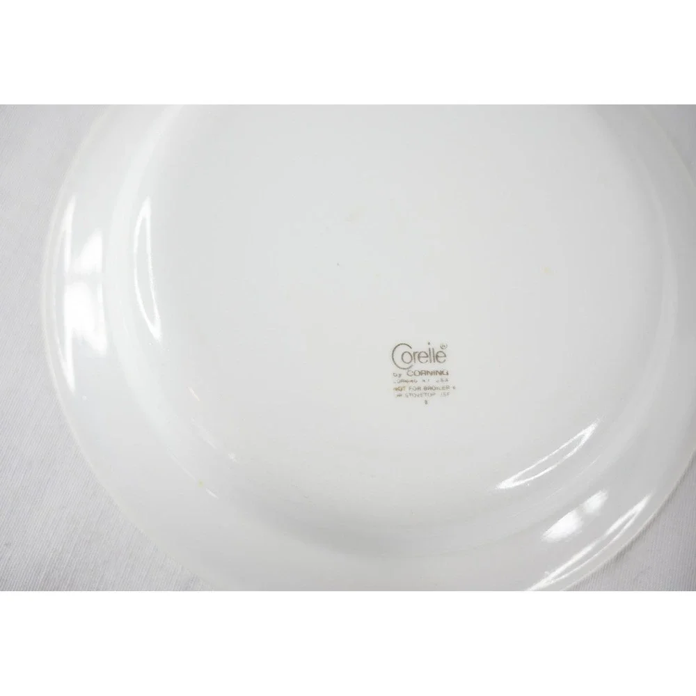 Vintage Corelle Dinnerware Set Cinnamon‎ Chestnut White Orange 16pc plates bowls
