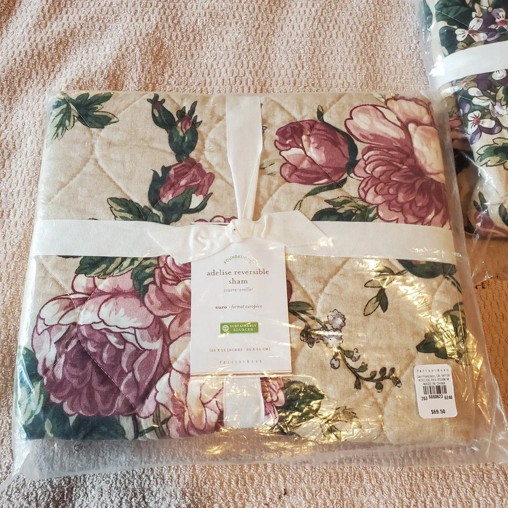 Pottery Barn botanical line sham