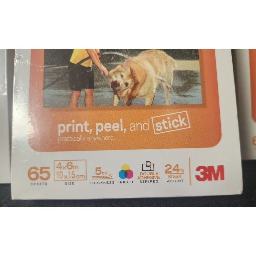 3M Post-it Picture Paper Print Peel And Stick 65 Sheets X‎ 6   Matte   New