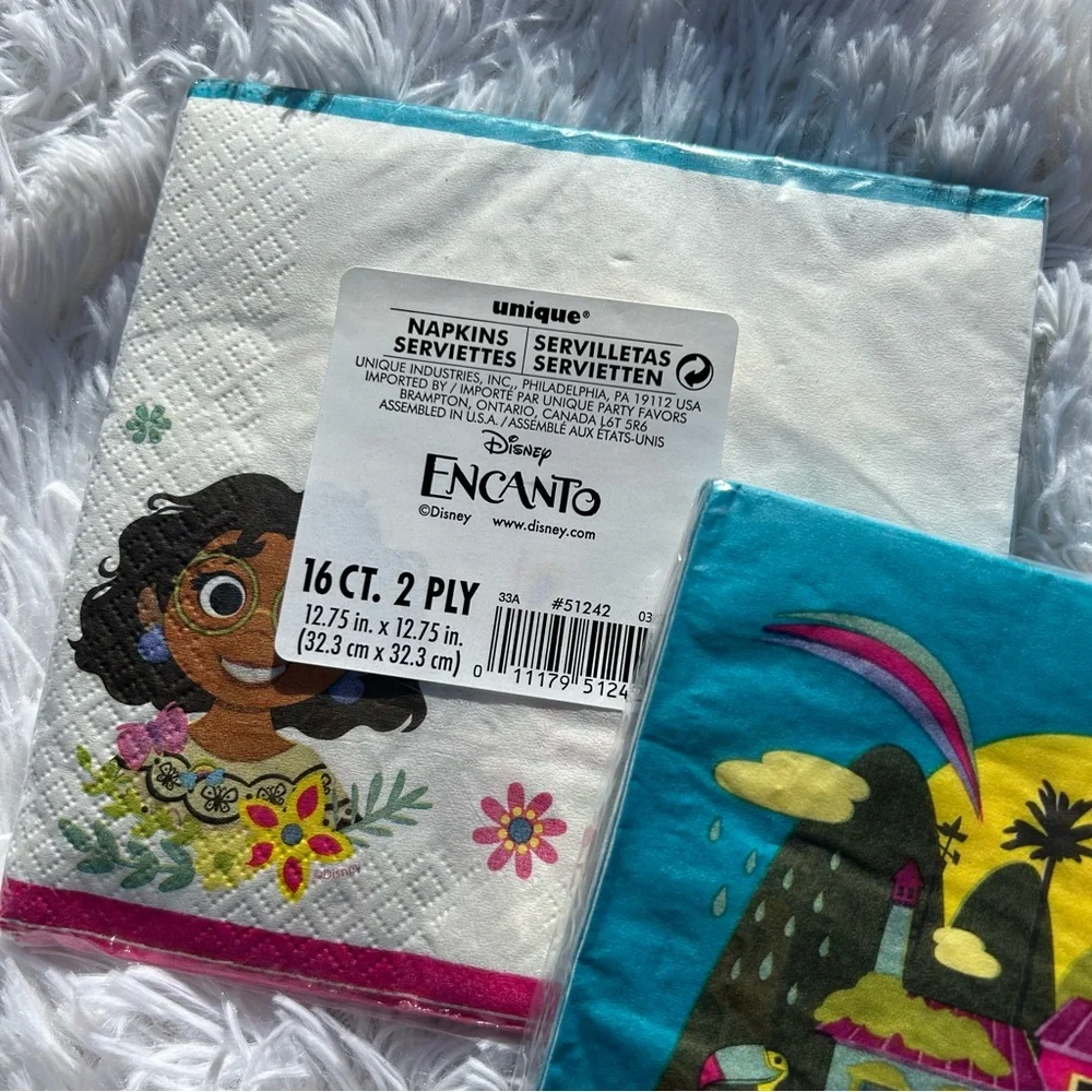 🩶5/$30 Disney’s Encanto Mirabel Luncheon Party Napkins Set of Two 16 Packs NEW