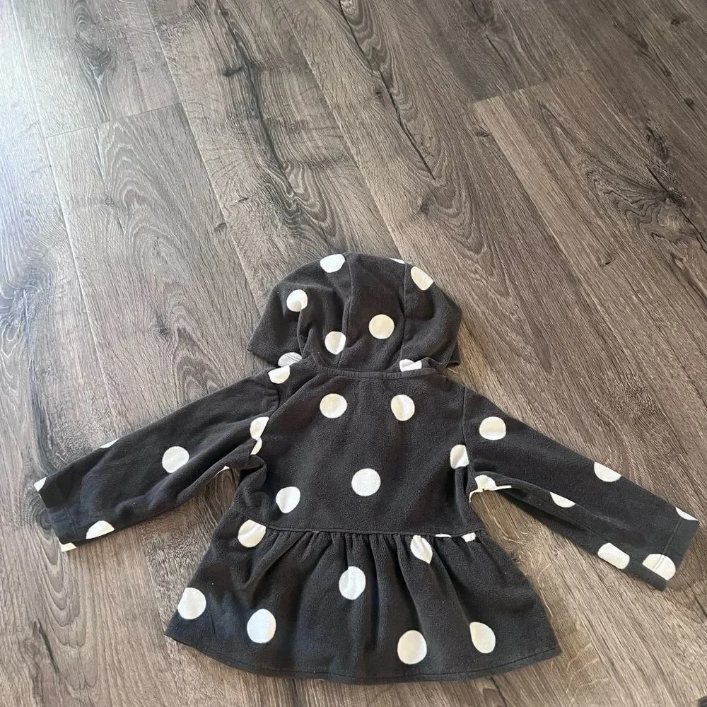 Carter's Polka Dot Fleece Hooded Jacket size 18 m