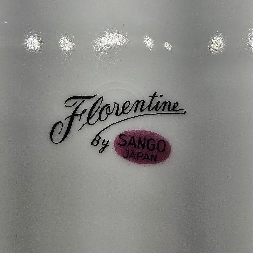 Set‎ Of 4 Sango Florentine Rim Soup Bowl 7 5/8