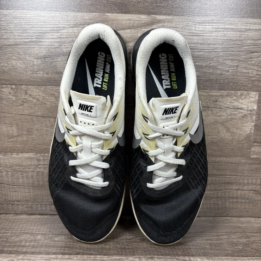 Nike Metcon 3 Black White Mens US Size 9 EUR 42.5 852928-005 Sneakers