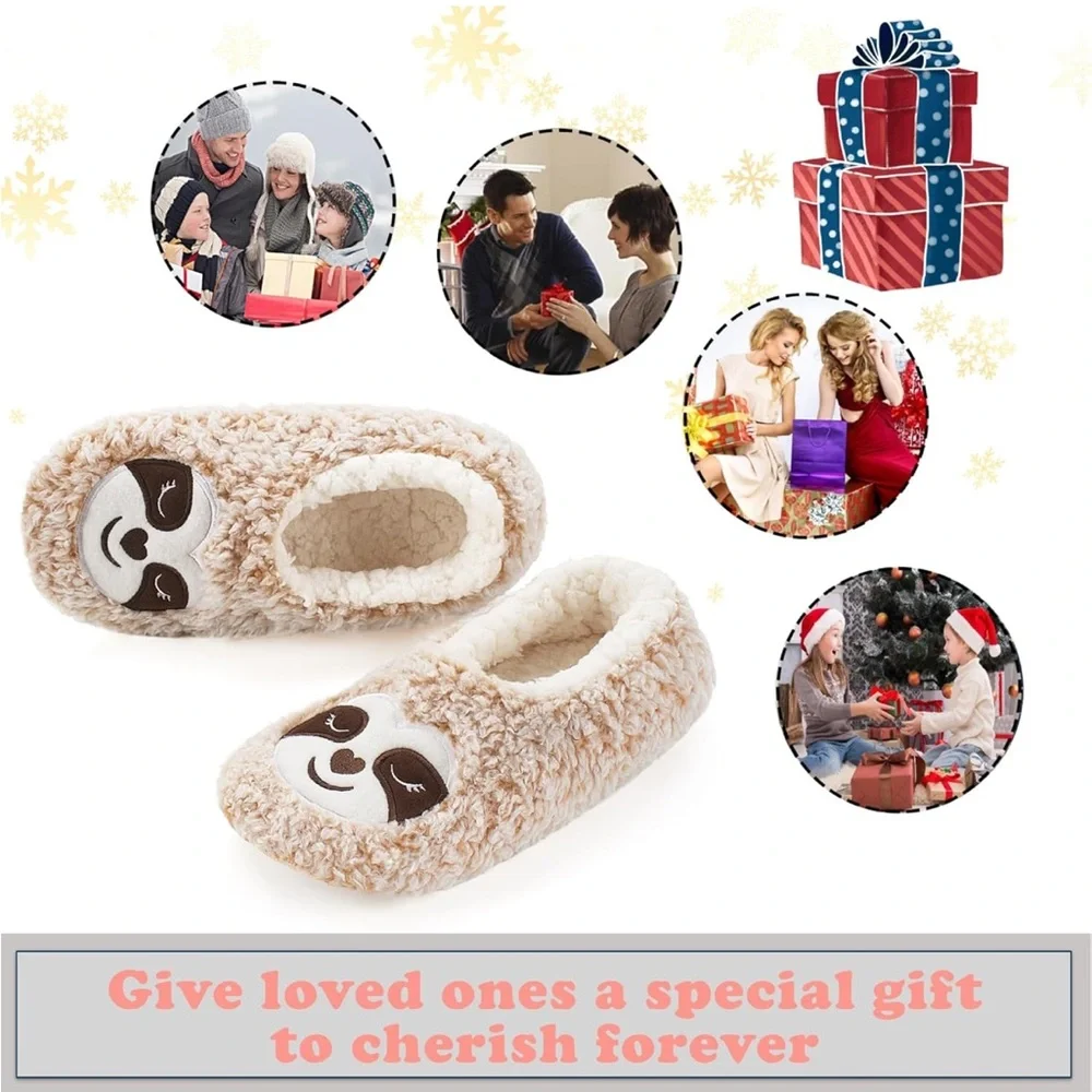 NWT Cosyone1997 Sloth Slippers (Big Kid Size 4-6)