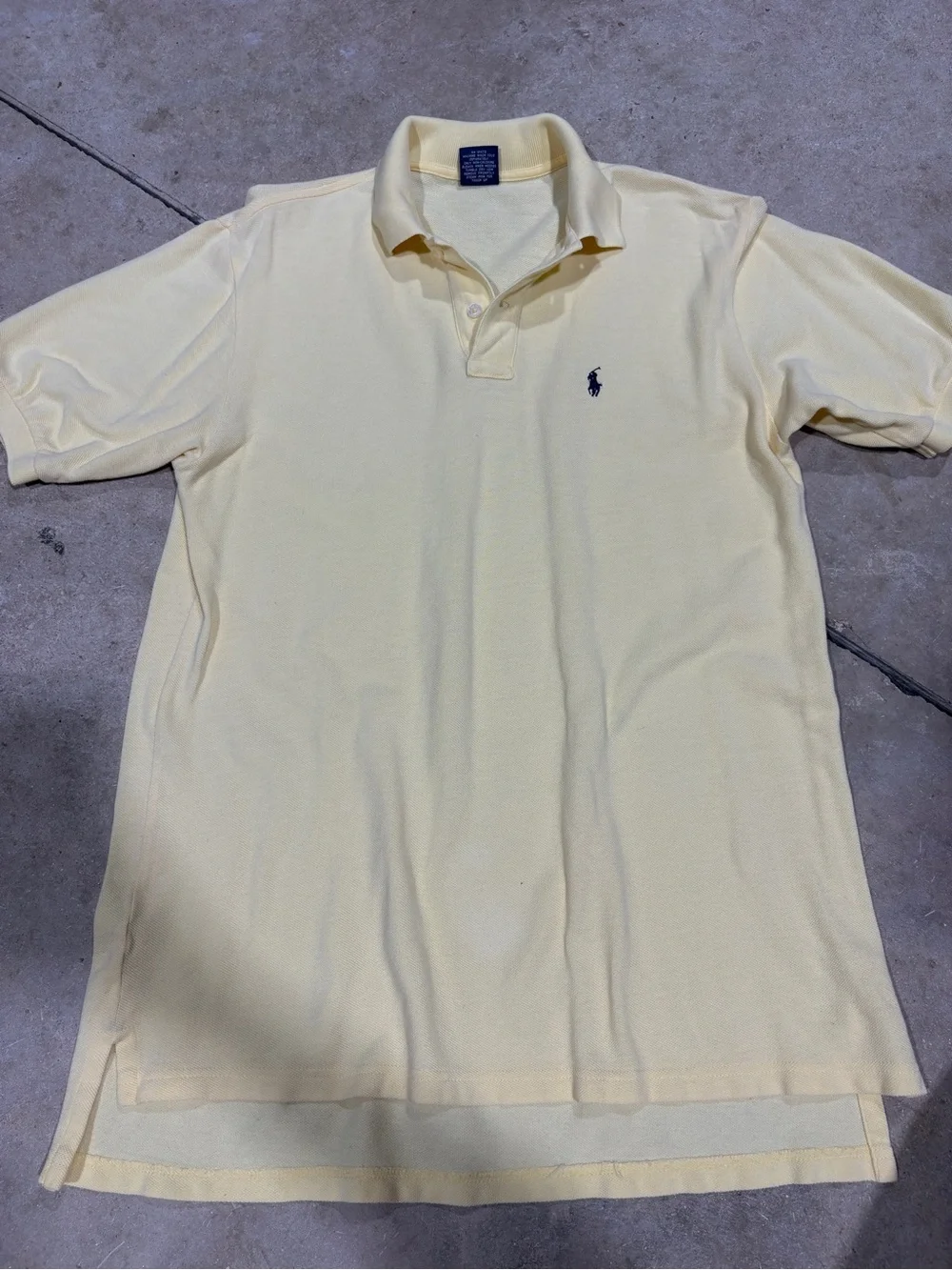 Ralph Lauren Pale Yellow Classic Polo with Navy Pony