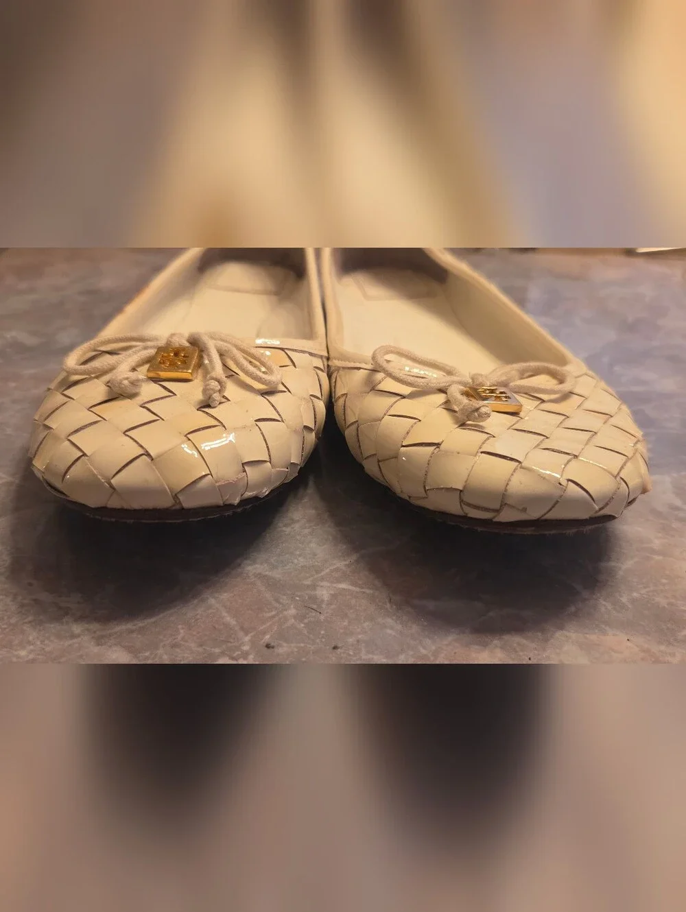 Tory Burch white woven