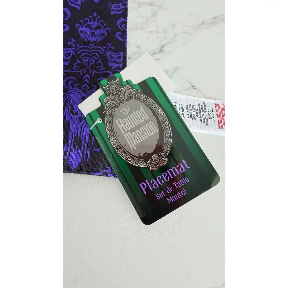 Disney Parks The Haunted Mansion Reversible Placemat Madame Leota Wallpaper NWT