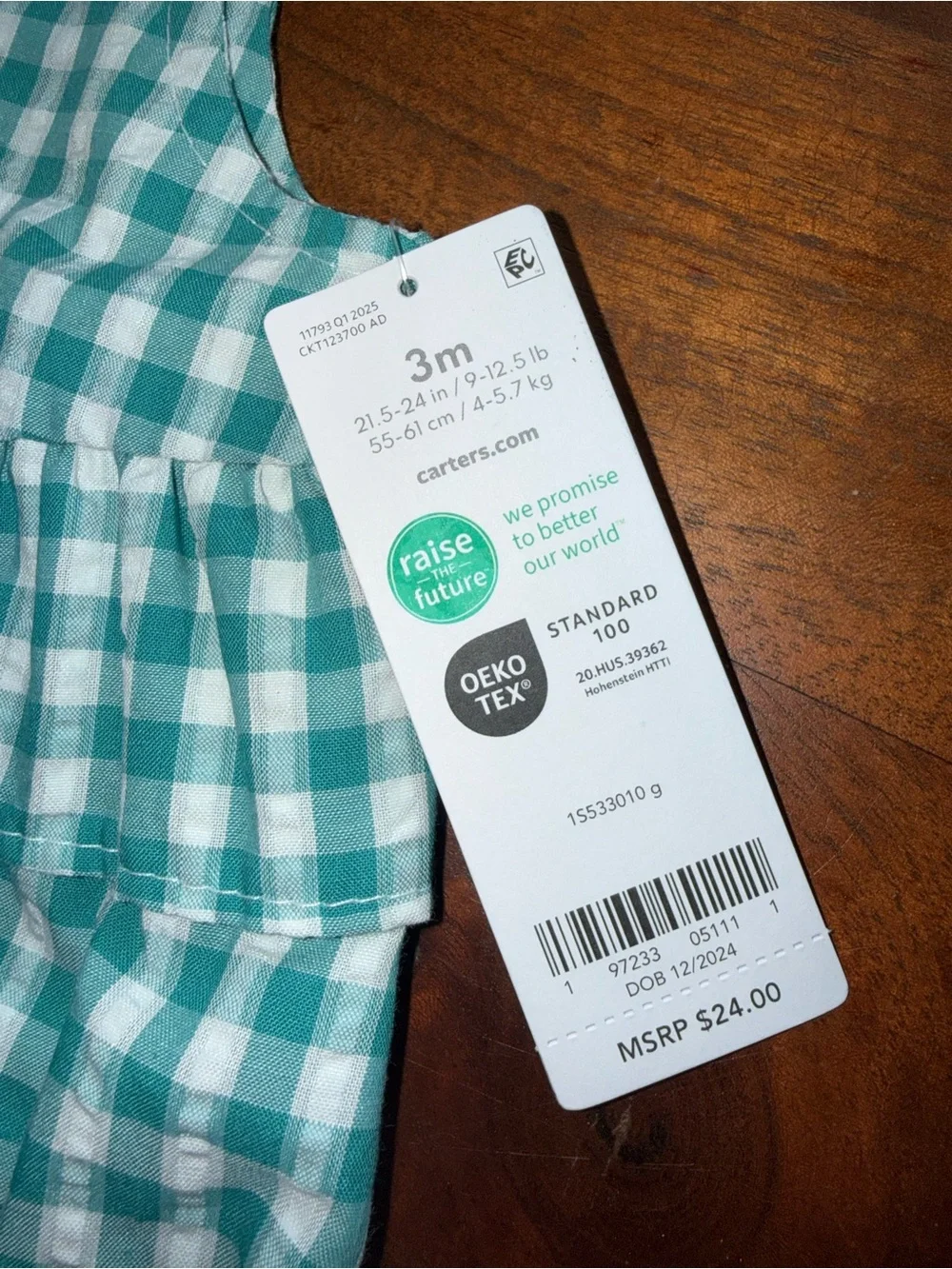 Carters adorable gingham
