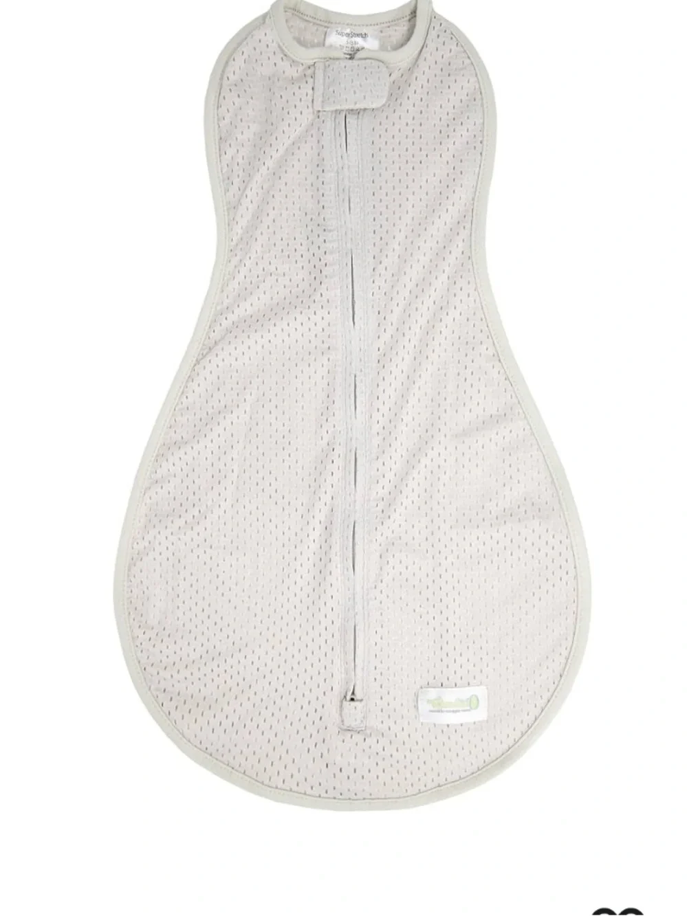 Woombie Cool Gray Vented Cotton Baby Swaddle Sleep Sack 14-19 lbs