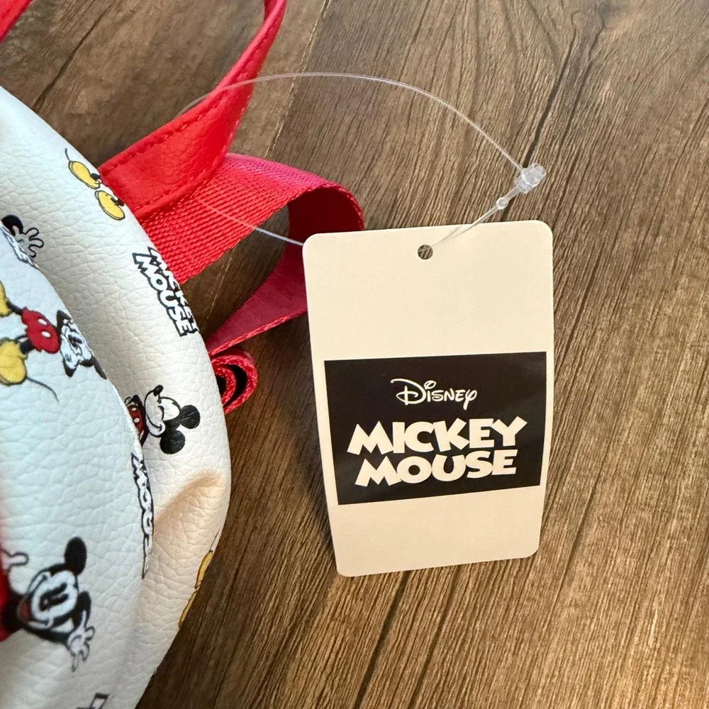 Disney Mickey Mouse Mini Backpack Kids White Red 3D Ears Theme Park Character