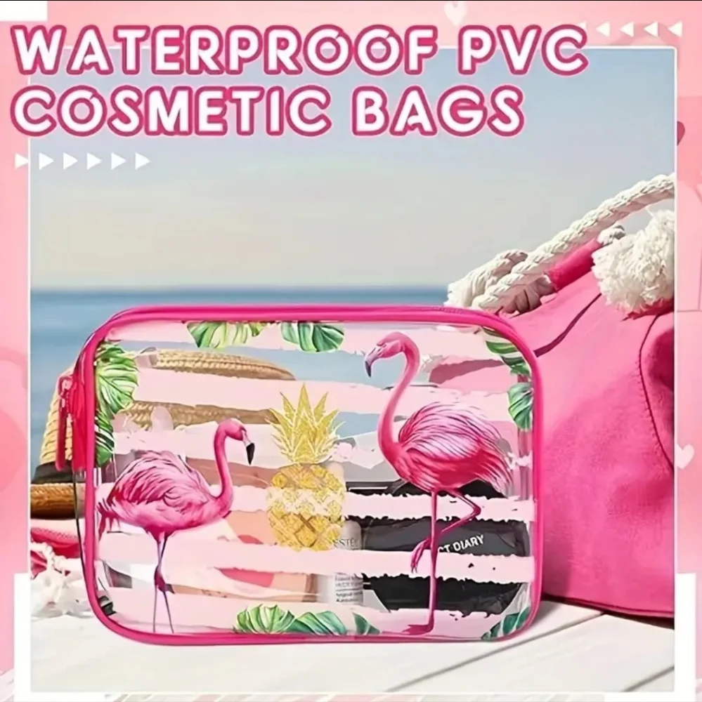 🌺Flamingo Travel Case Just A Girl Who Loves Flamingos Makeup Bag Toiletries Bag