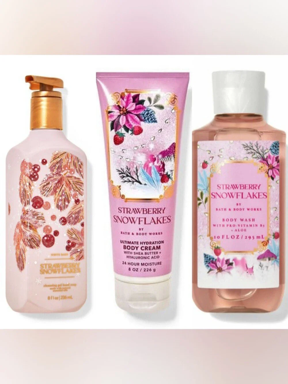 Bath & Body Works Strawberry Snowflakes Hydrating Body Cream