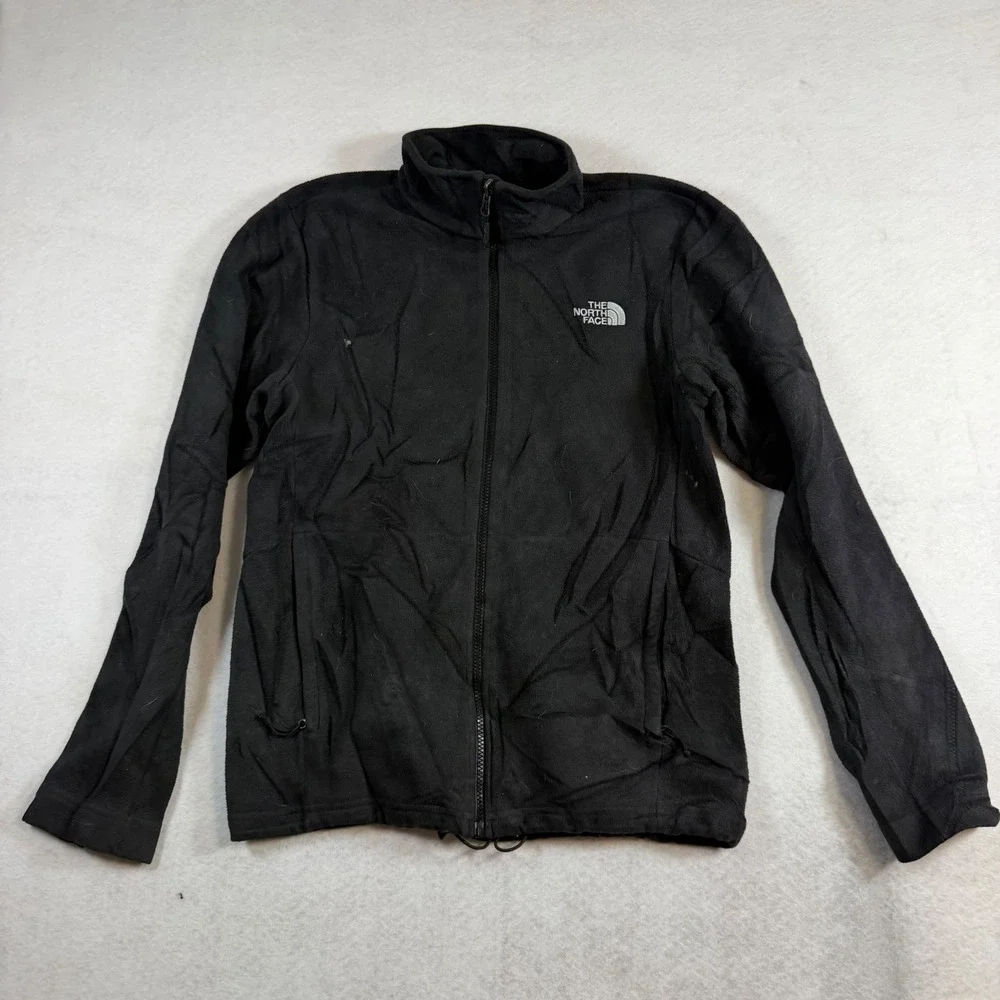 The North Face Mens TKA 100 Glacier Full Zip Fleece Jacket Black Small S/P