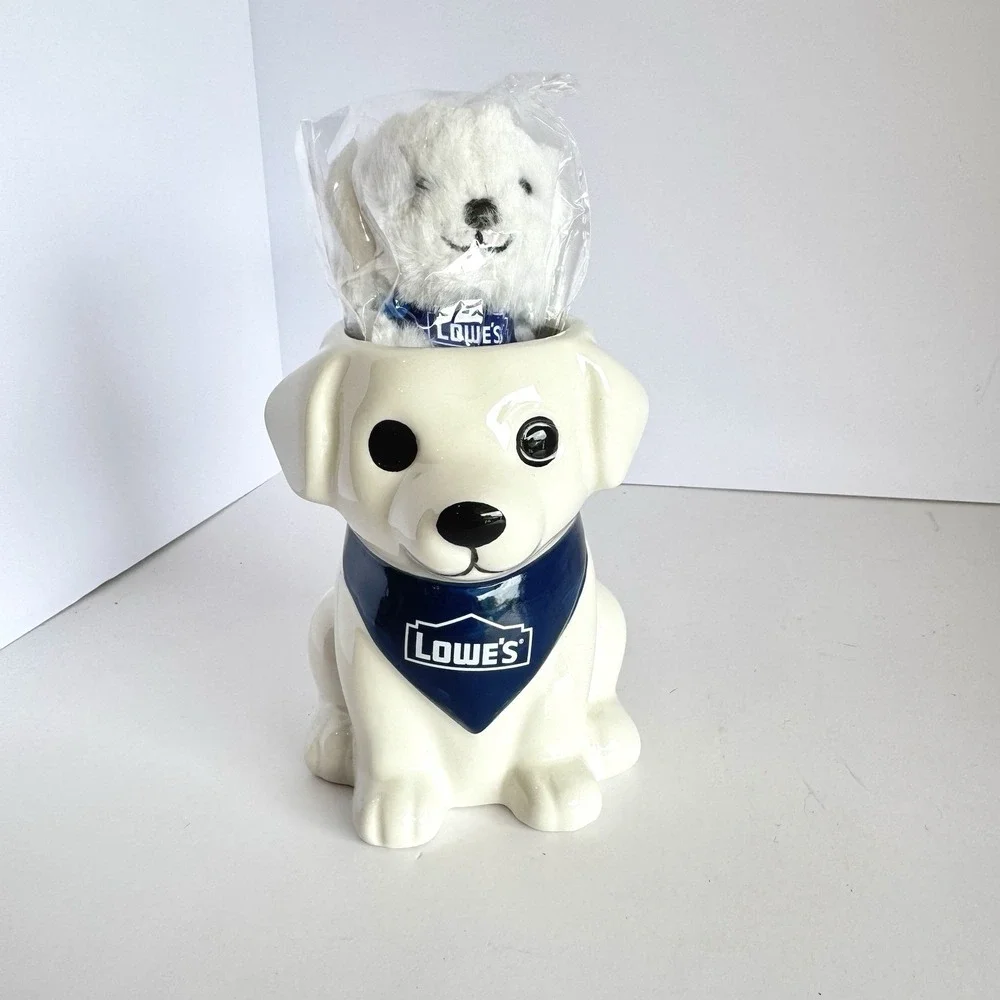 Lowes Puppy Planter and Plush Puppy Keyring My Lowe's Reward 2026‎ NEW