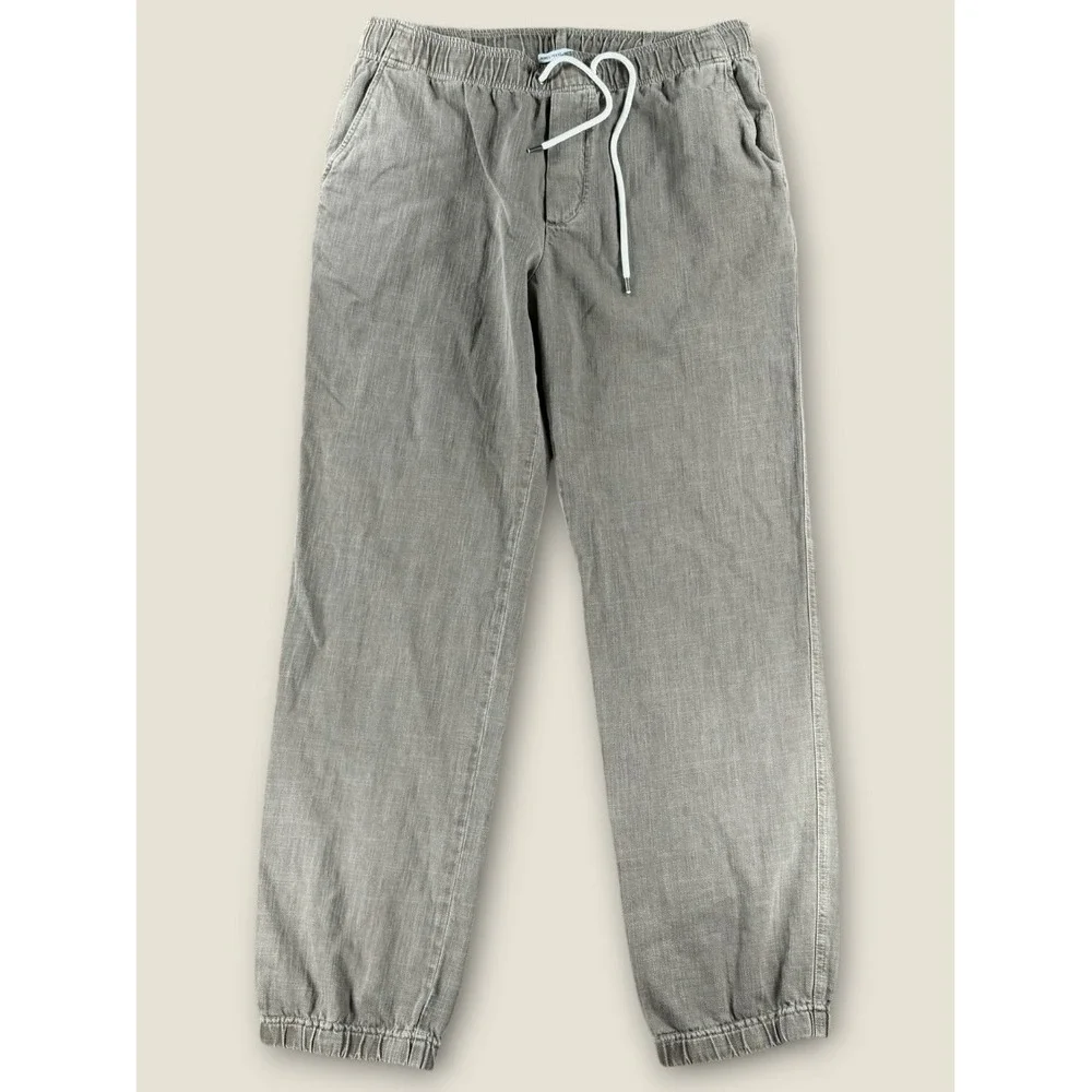 James Perse Mens Cotton Twill Jogger Pants Gray MOSD1385 Size 2 M