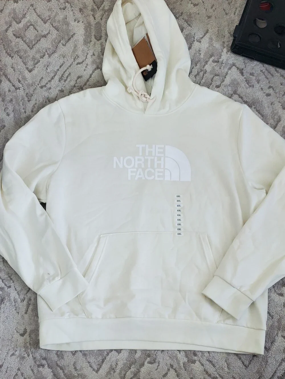 The North Face Cream/Off-White Logo Hoodie XXL