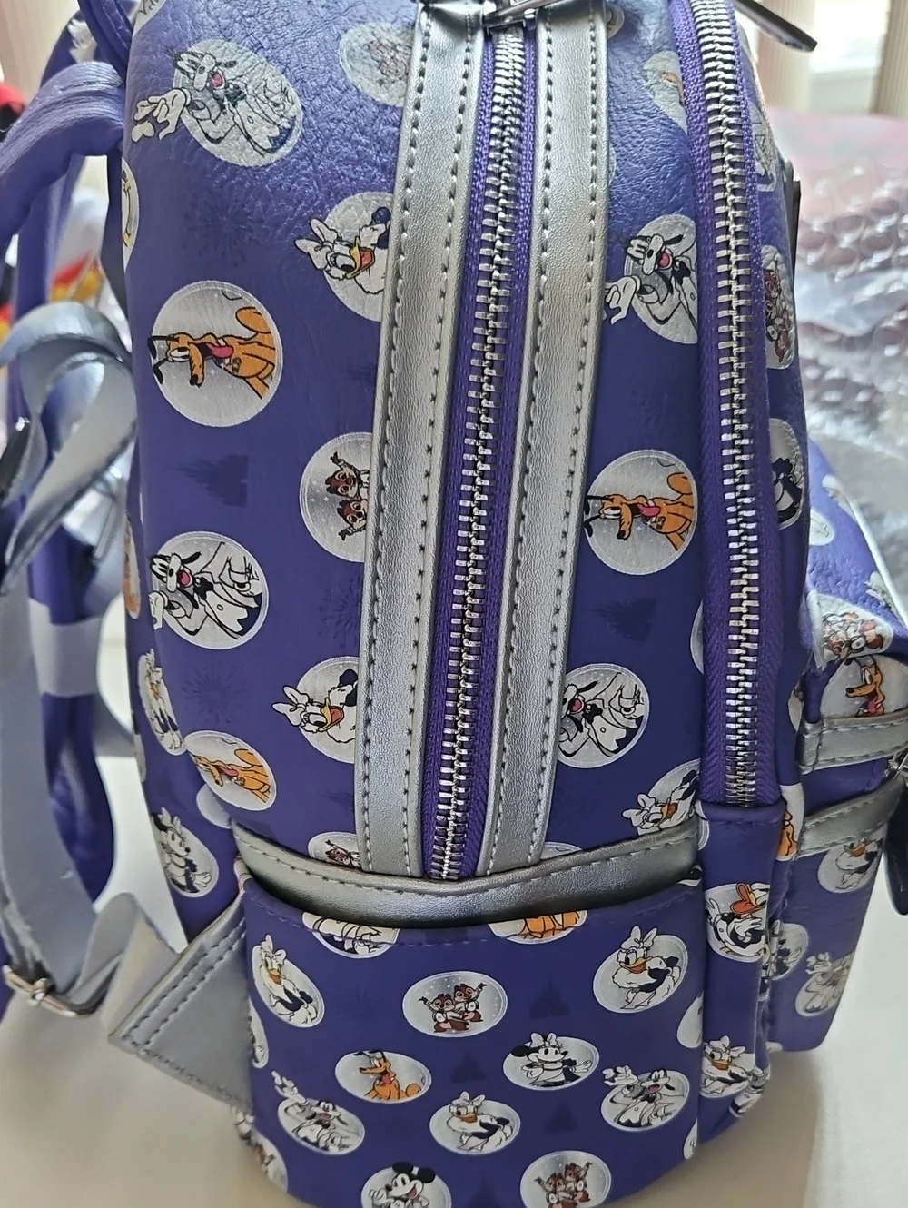 NWT Disney 100th Loungefly Purple Disney Parks Character Mini Backpack