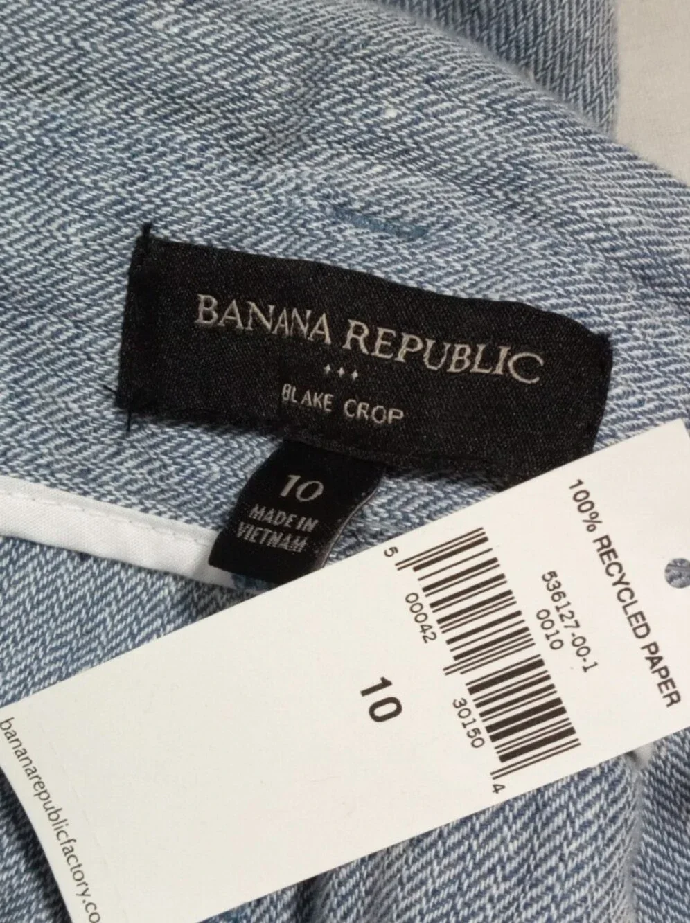 Banana Republic Light Blue Blake Crop Denim Pants
