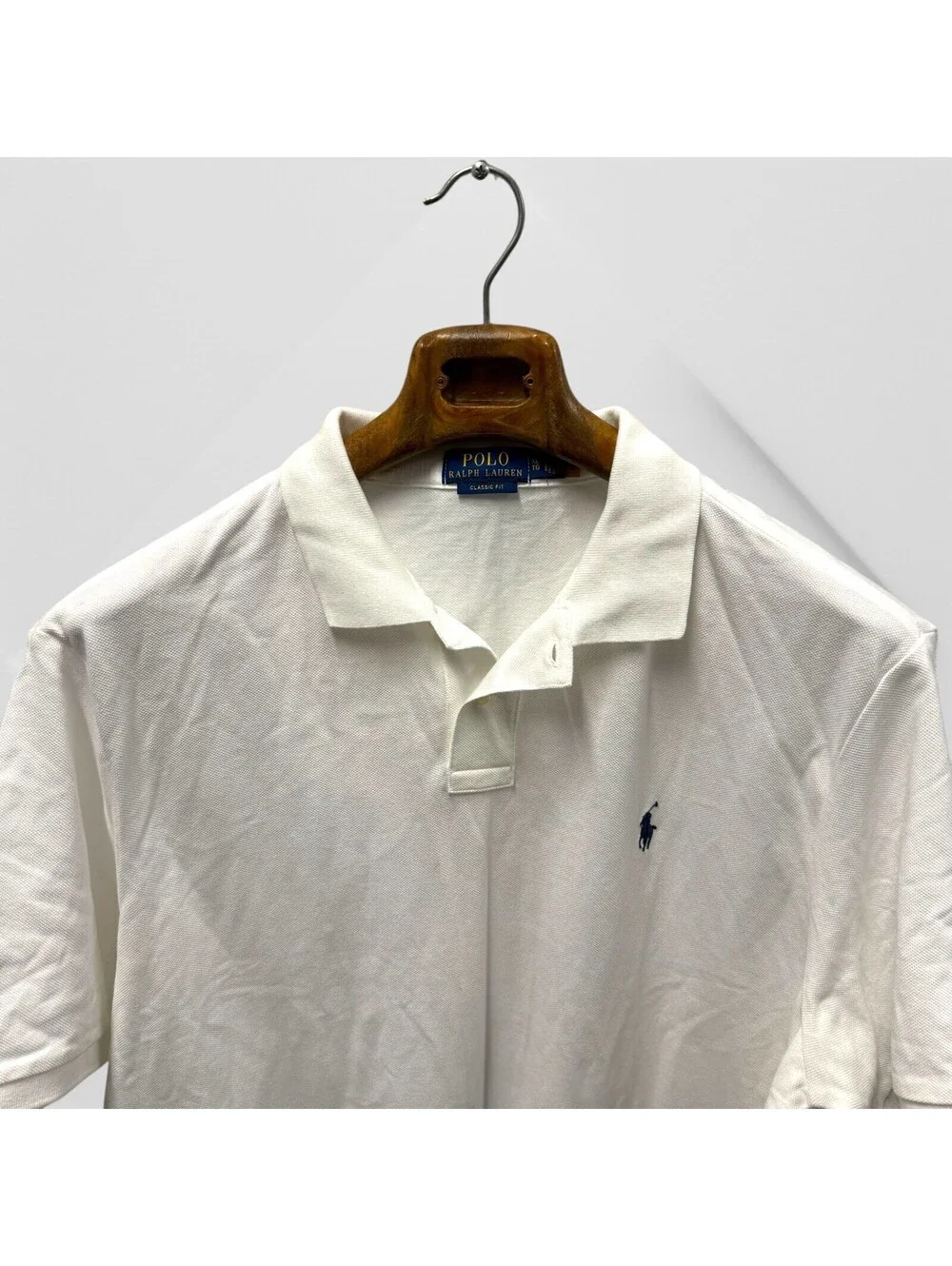 Polo Ralph Lauren Mens White Polo  Short Sleeve Classic Fit Pony Golf XL