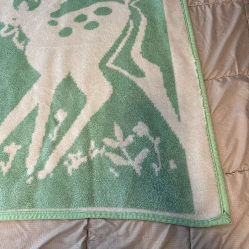 Vintage Disney Bambi Baby Blanket Crib Blanket 36