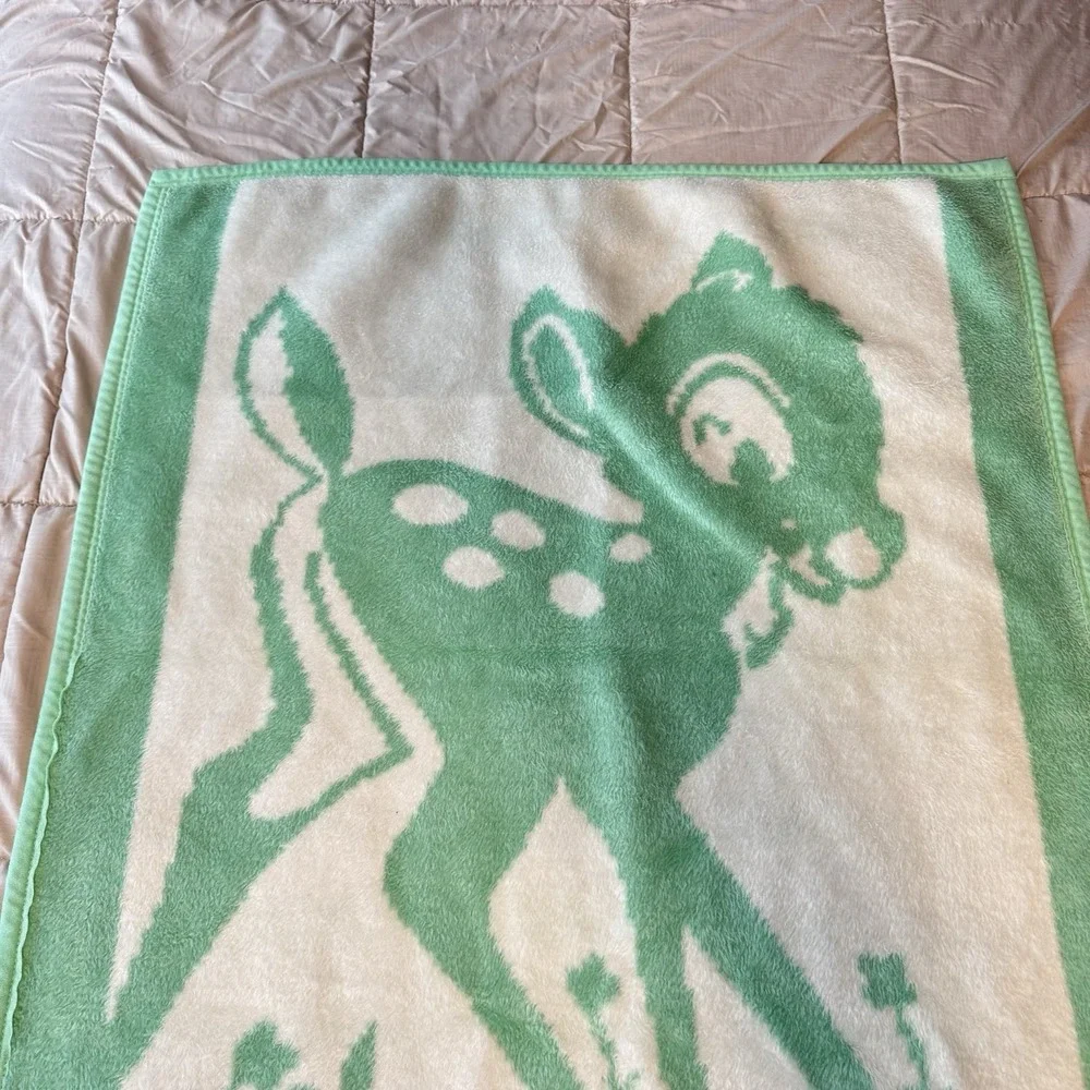 Vintage Disney Bambi Baby Blanket Crib Blanket 36