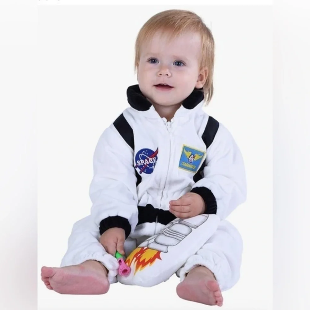Astronaut costume baby White Space Commander Baby Jumpsuit 3-6 months