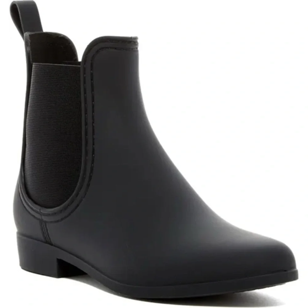 Jeffrey Campbell Forecast Waterproof Chelsea Rain Boots Black Size 8