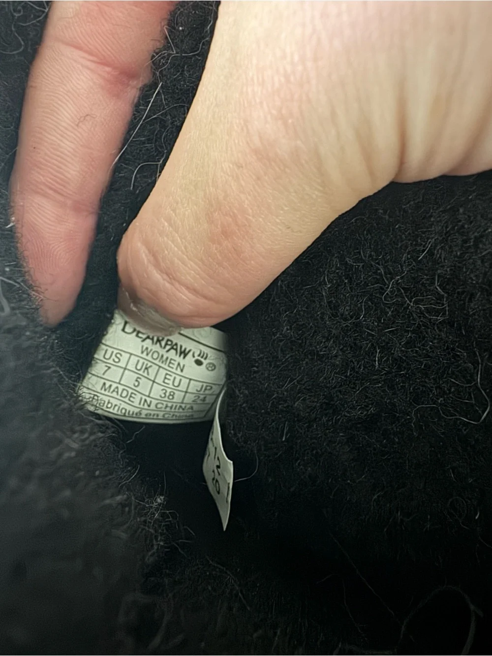 Bearpaw Women's Black Sheepskin Suede Winter Boots Size 7
