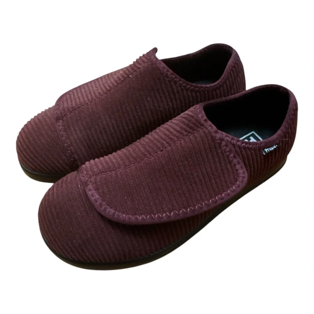 Propet Red Loafers with Velcro Strap and Cushioned Comfort