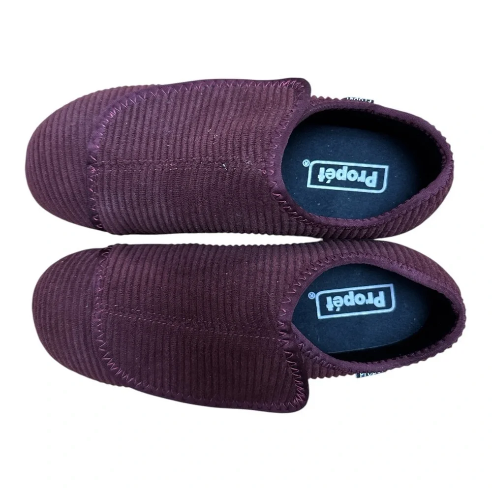Propet Red Loafers with Velcro Strap and Cushioned Comfort
