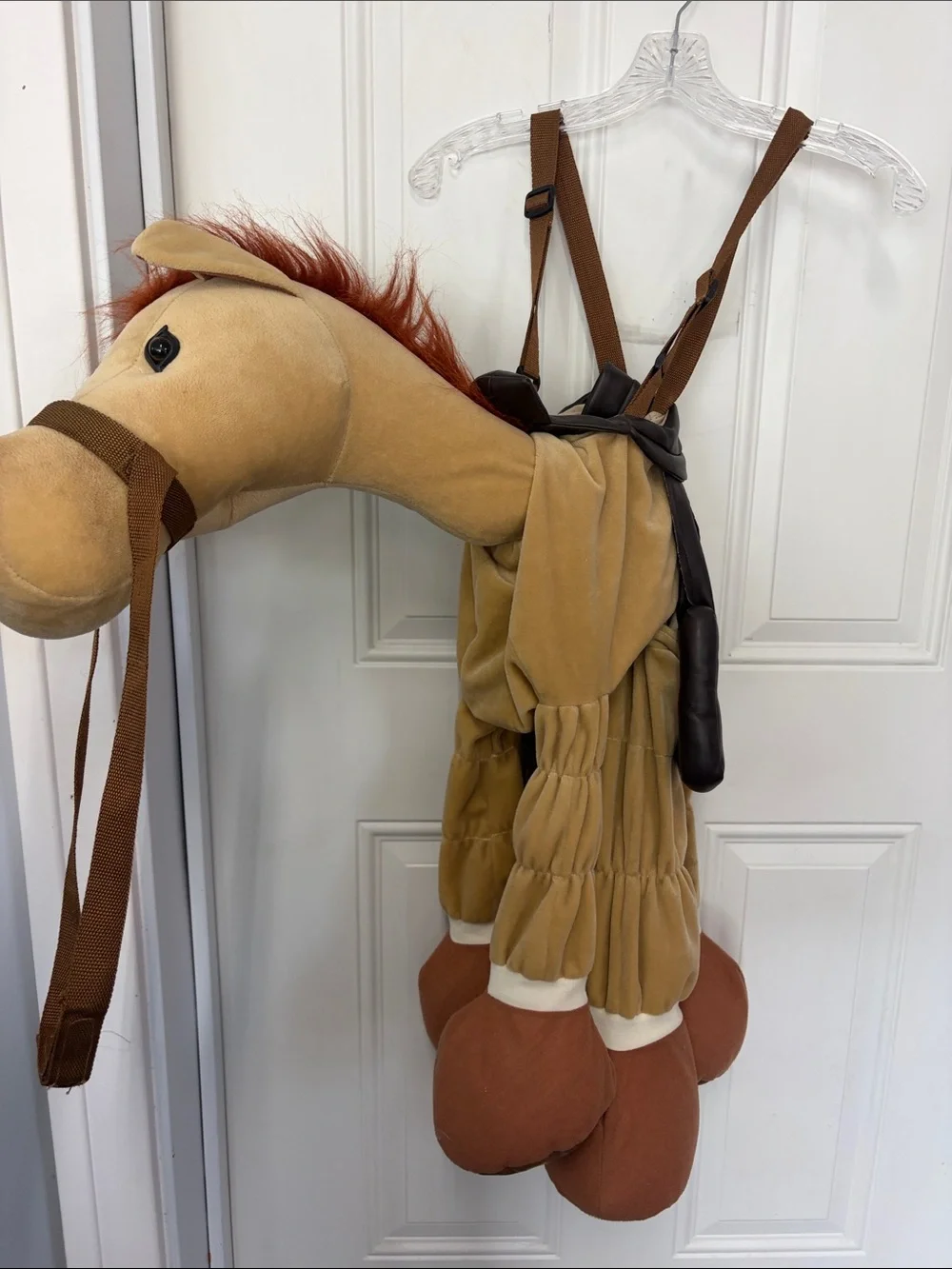 Kids Plush Pony Ride-On Costume - Tan and Brown