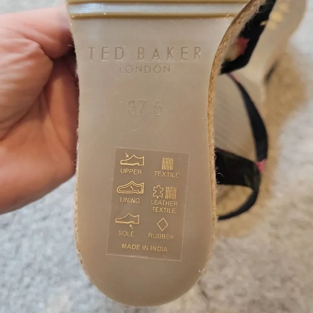 Ted Baker Women's Espadrille Wedge Sandal Size US 7/EU 37.5