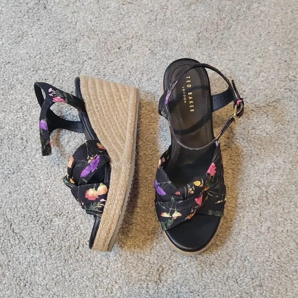 Ted Baker Women's Espadrille Wedge Sandal Size US 7/EU 37.5