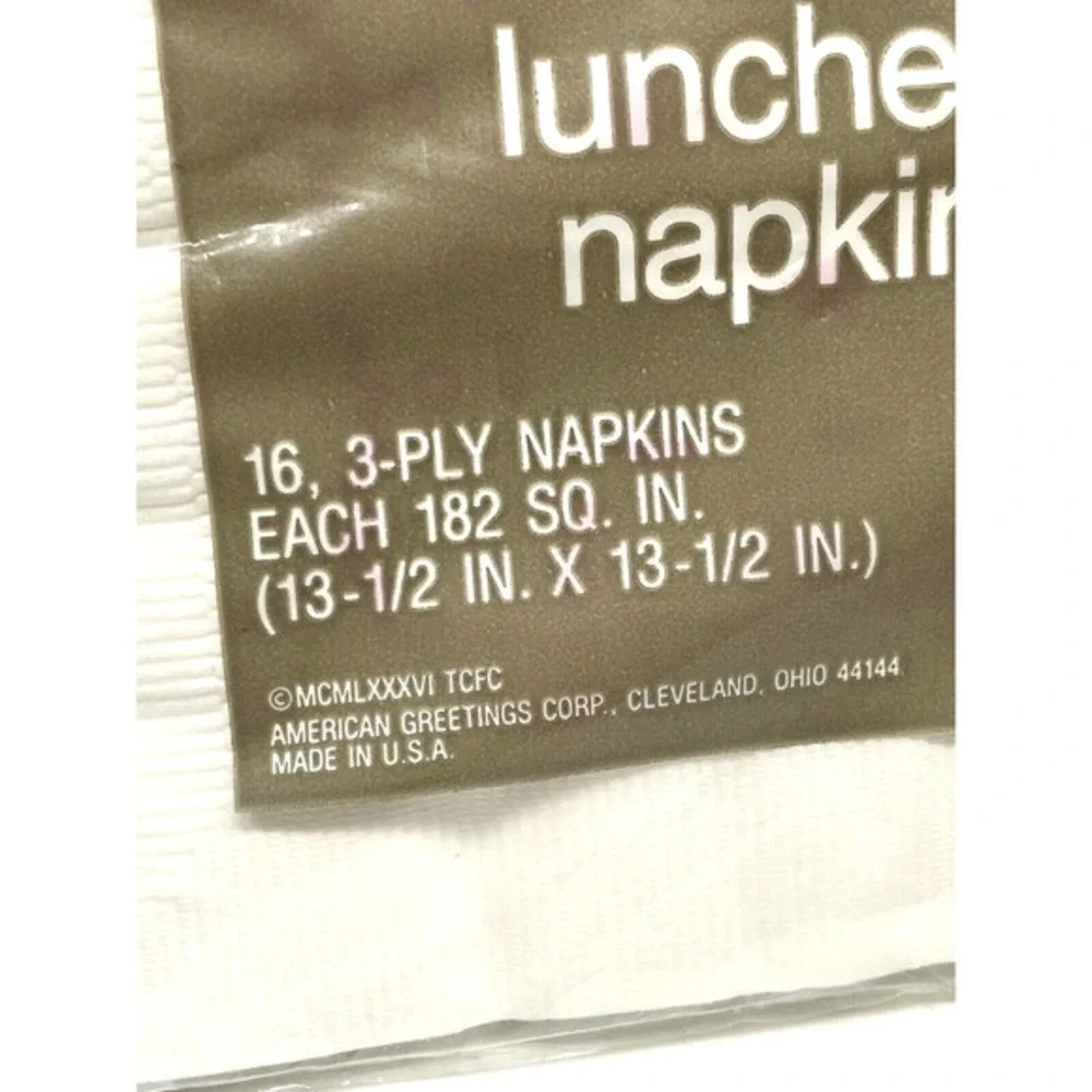 Vintage 1986 Lady Lovely Locks Paper Napkins‎ American Greetings 16 Pack SEALED