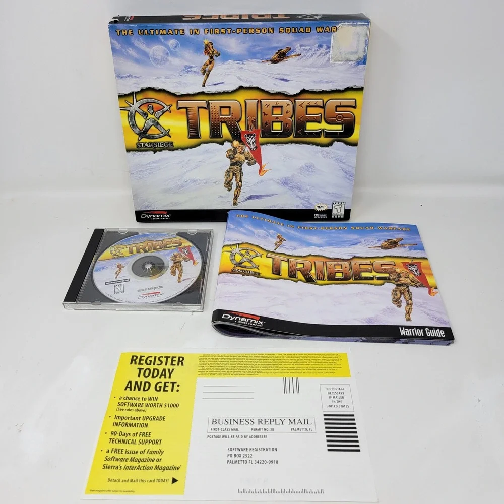 Starsiege Tribes PC Big Box 1998 Dynamix Sierra Windows 95 98 Complete
