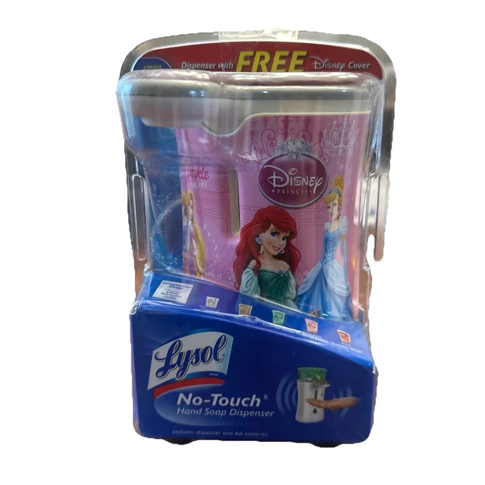 Lysol No-Touch Hand Soap Dispenser Only Disney Princesses Cover New Old Stock!!